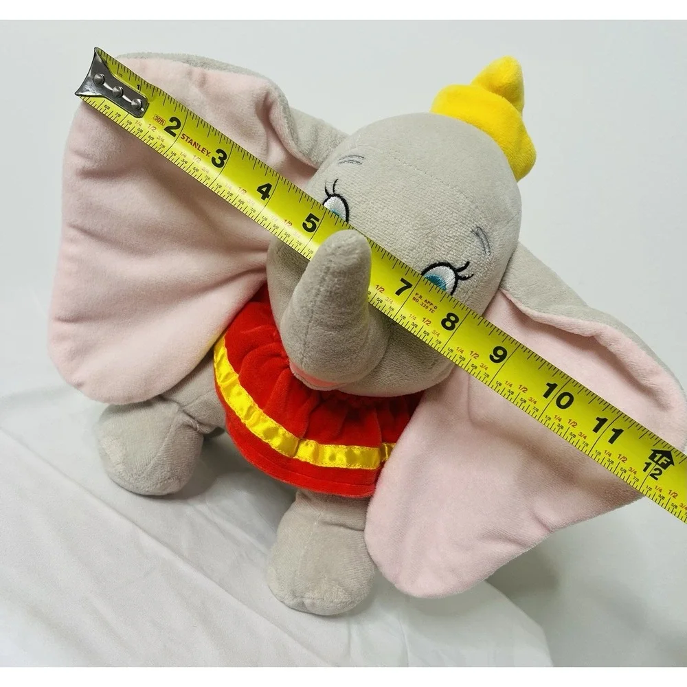 Disney Movie Cartoon Kids Dumbo Stuffed Plush Animal Gray Pink‎ Elephant Circus